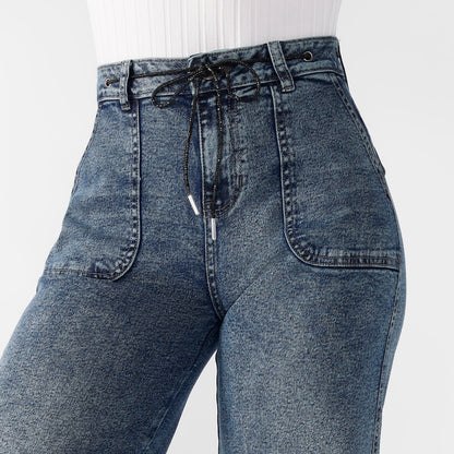 Pantalón Jean Lucia Cintura Wide Leg