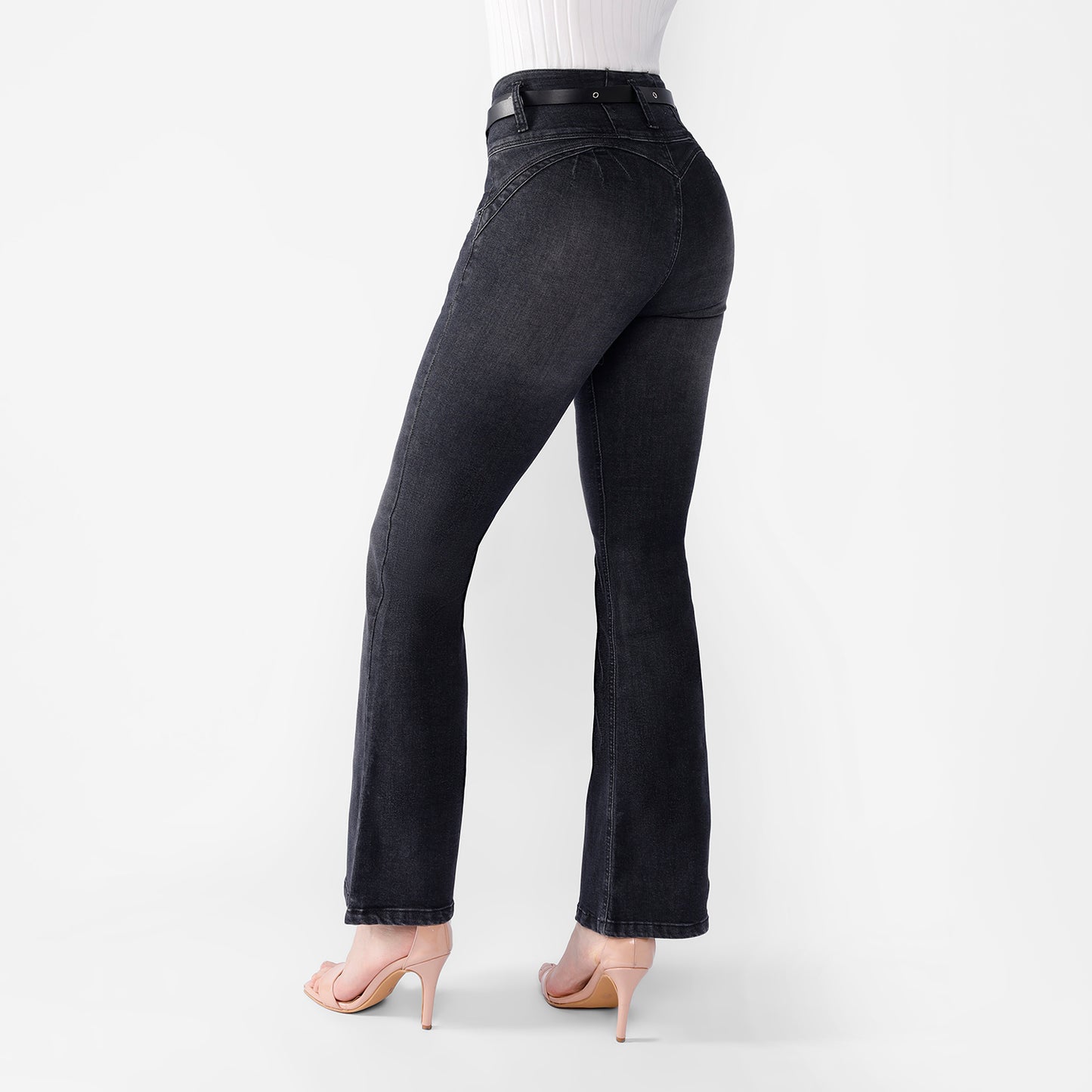 Pantalón Jean Daniela Cintura Flare Push Up 3 Botones