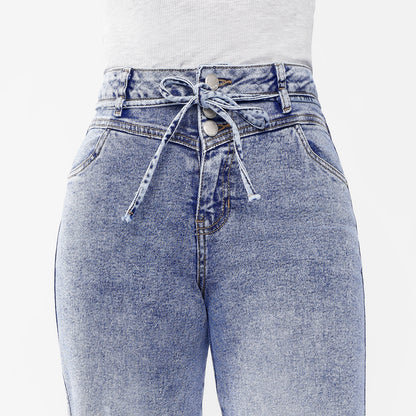 Pantalón Jean Arlet Cintura Wide Leg 3 botones