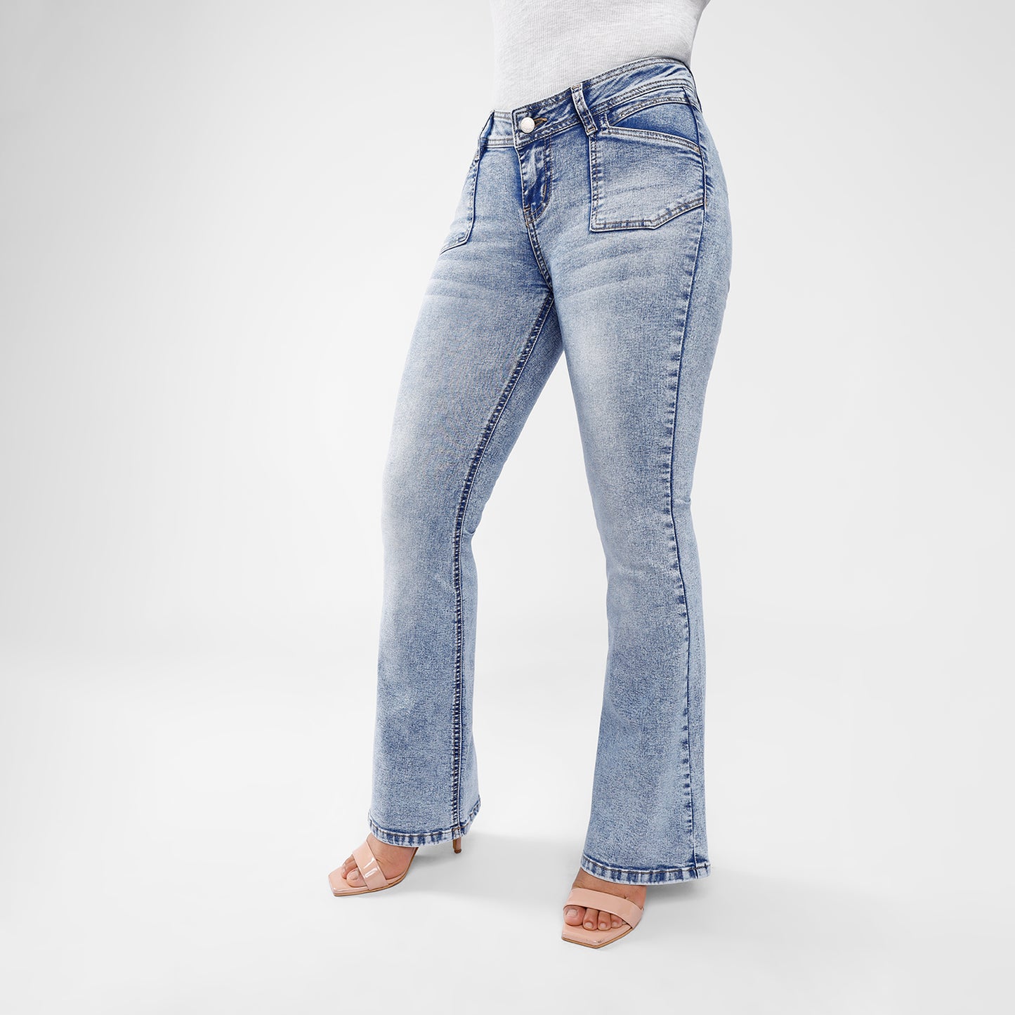 Pantalon Jean  Zaria Tiro Bajo Flare
