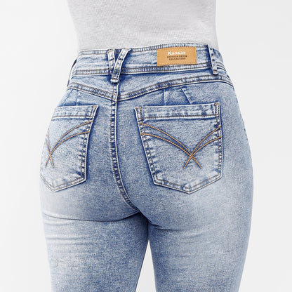 Pantalon Jean  Zaria Tiro Bajo Flare