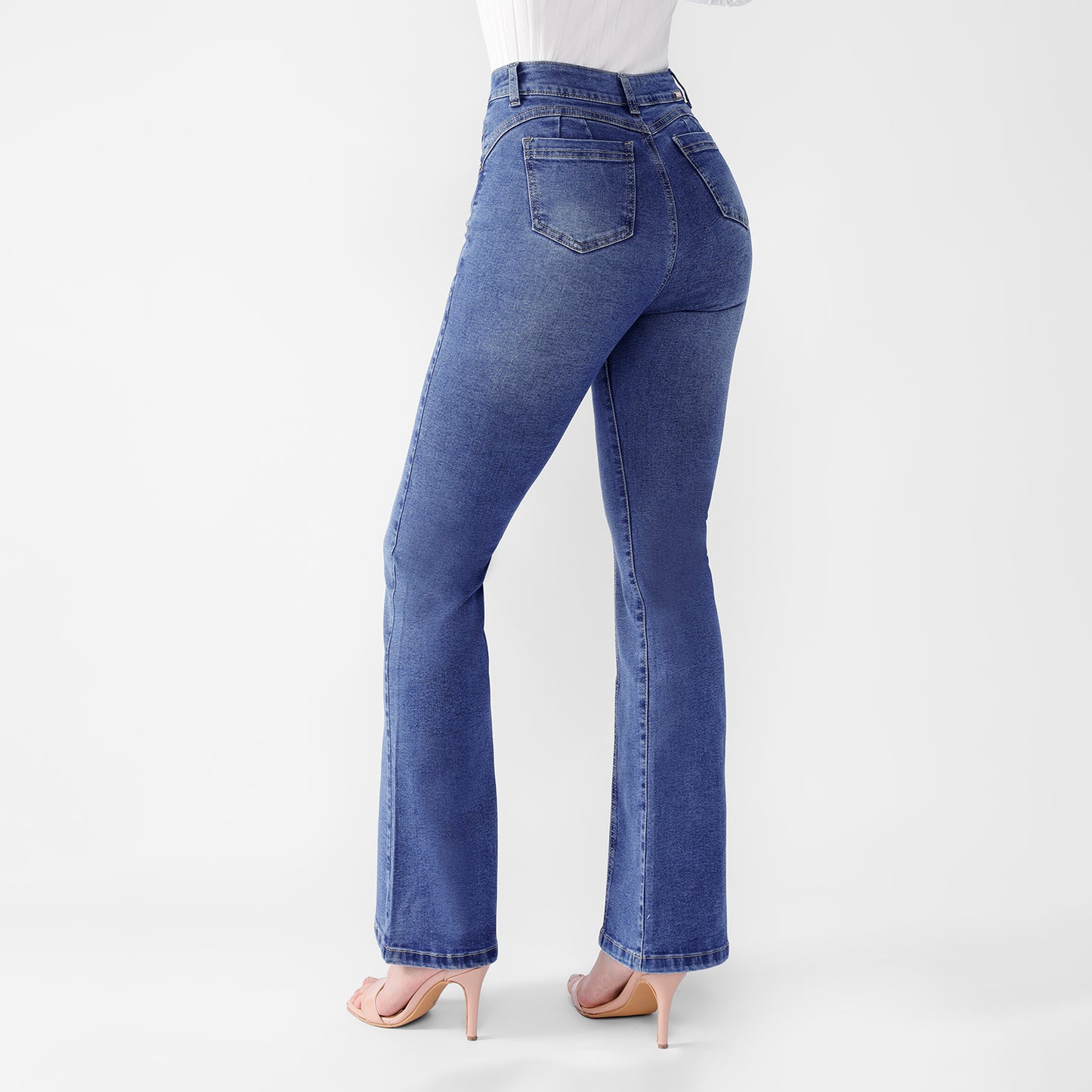 Pantalón jean Dana Cintura Flare 4 botones