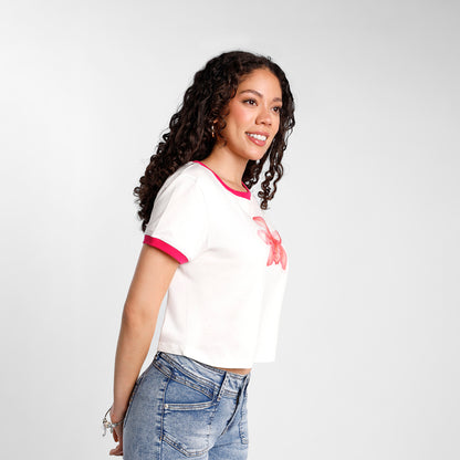 Polo Lary Crop - Fuccia