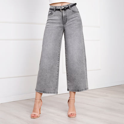 Pantalón Dama Aitza Cintura Culotte con Correa