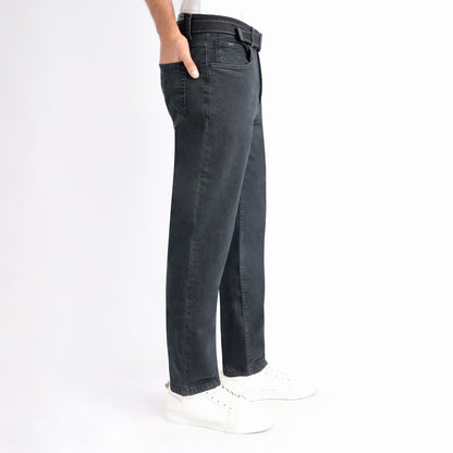 Pantalón de Caballero Regular Confort Premium con Correa - Plomo