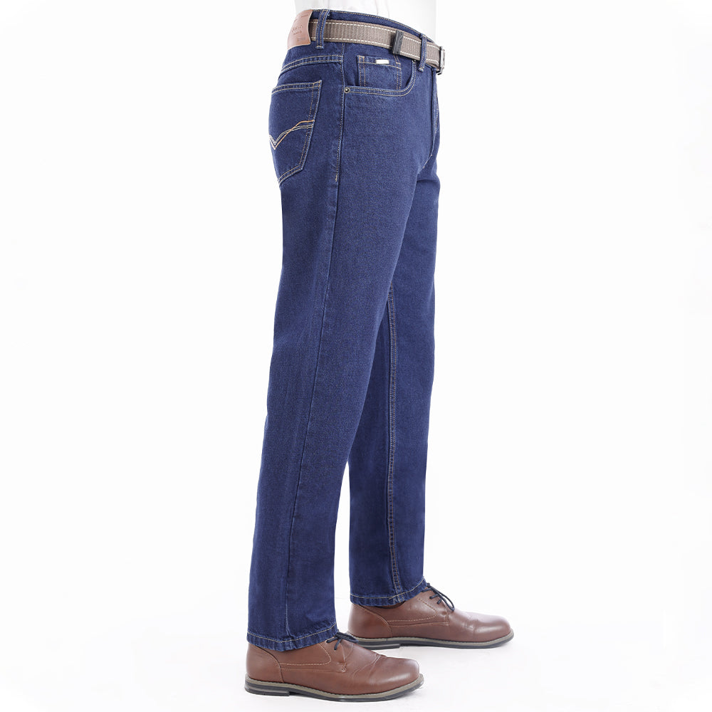 Jean clasico regular hombre azul