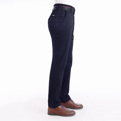 Pantalón Drill Regular Con Correa - Azul