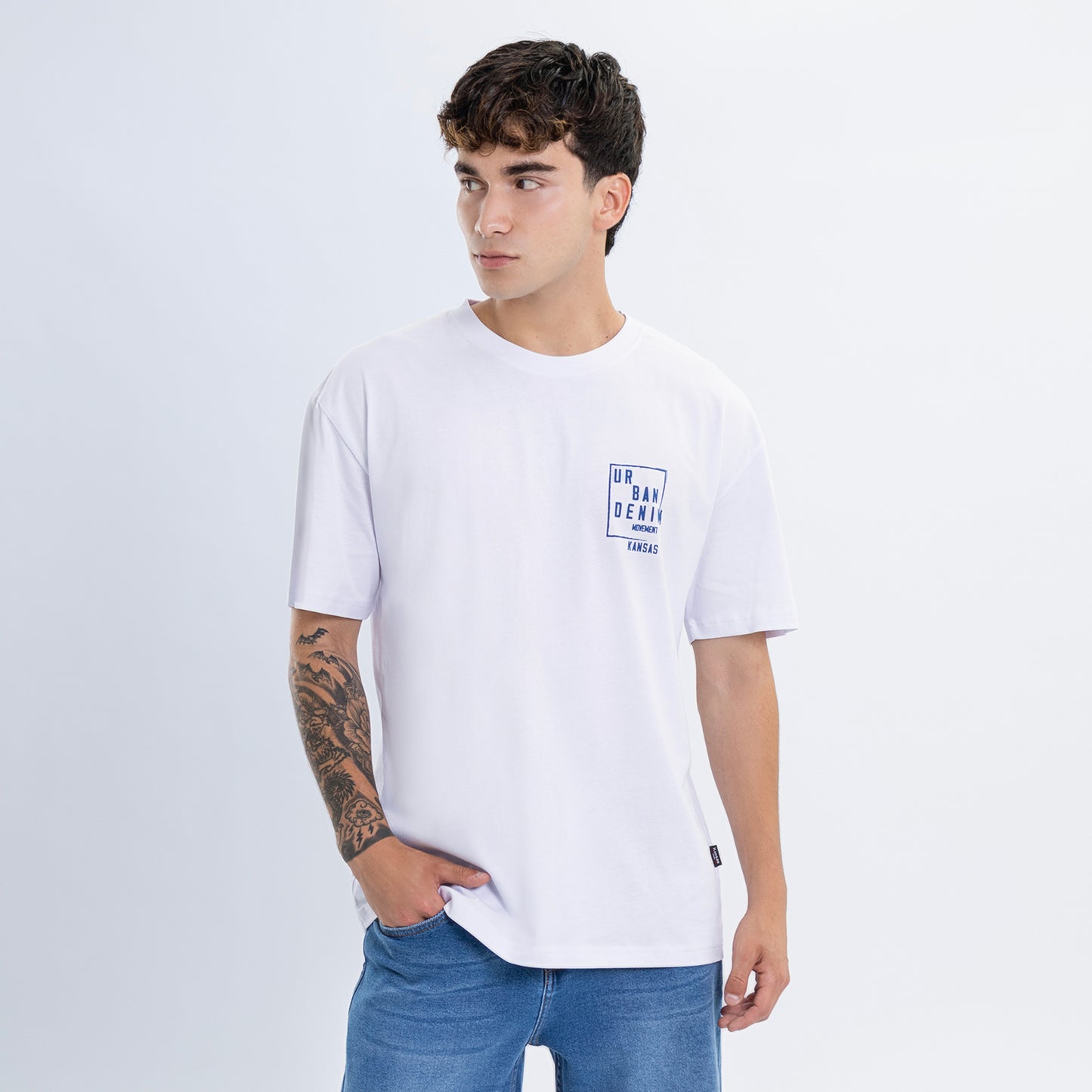 Polo de Caballero Cuello Redondo con Estampado