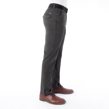 Pantalón Drill Regular con Correa – Charcoal