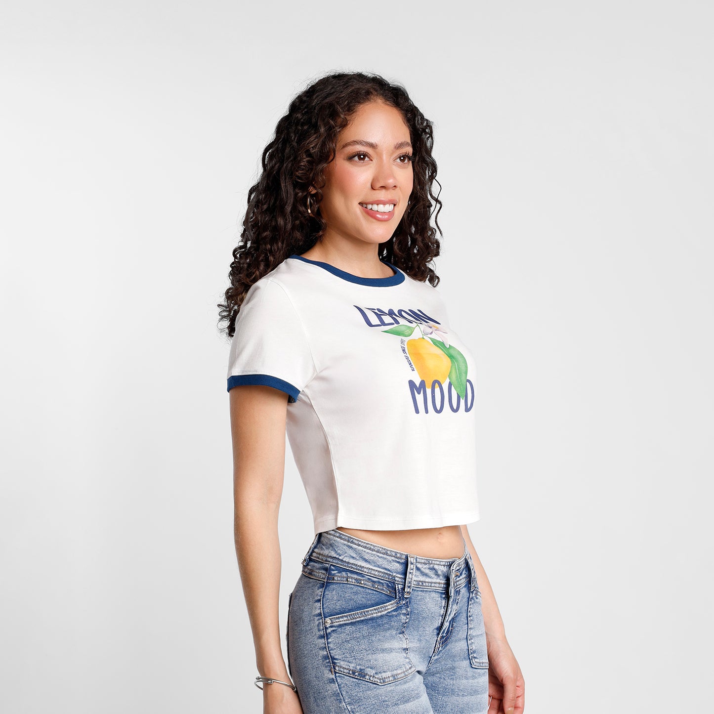 Polo Lary Crop - Acero