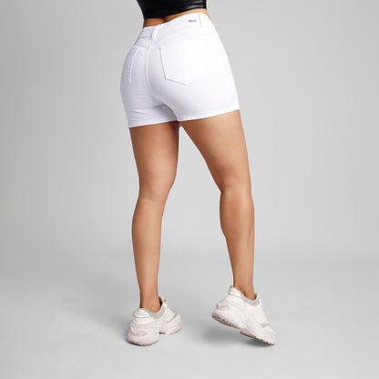 Falda Short a la cintura - Blanco