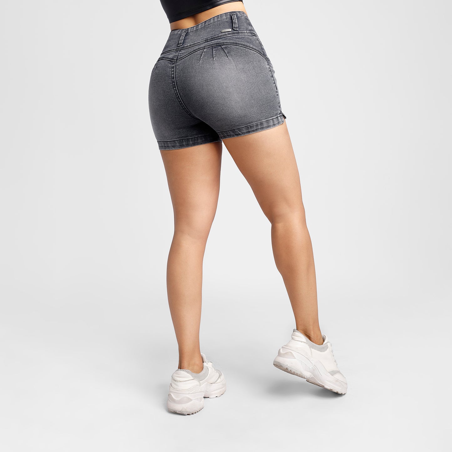 Short a la cintura 3 Botones - Plomo Claro