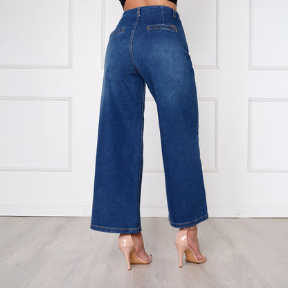 Pantalón Dama Kristen Cintura Culotte 4 Botones