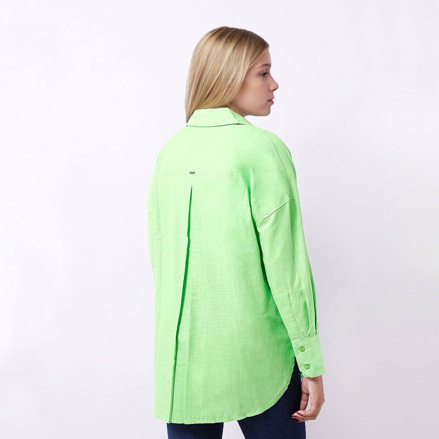 Blusa Oversize Mujer Verde Lima - 231117