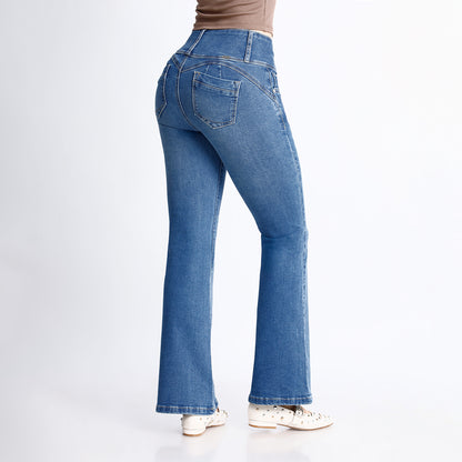 Pantalón Karolina Cintura Flare Push Up 3b Cristal Moteado