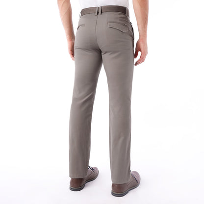 Pantalón Drill Regular con Correa – Taupe