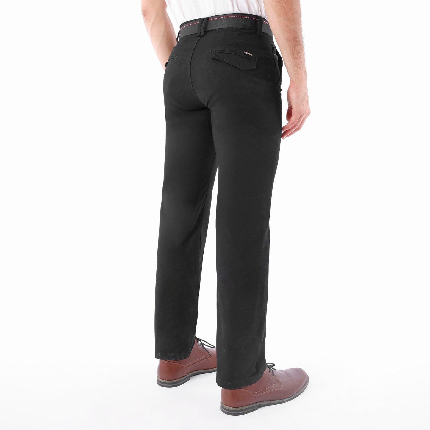 Pantalón Drill Regular con Correa – Negro
