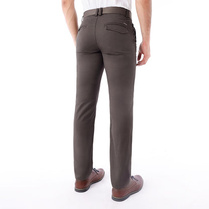 Pantalón Drill Regular con Correa – Marrón