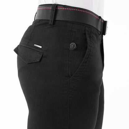 Pantalón Drill Regular con Correa – Negro