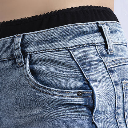Jean Cintura Baggy Loose Cristal Focalizado