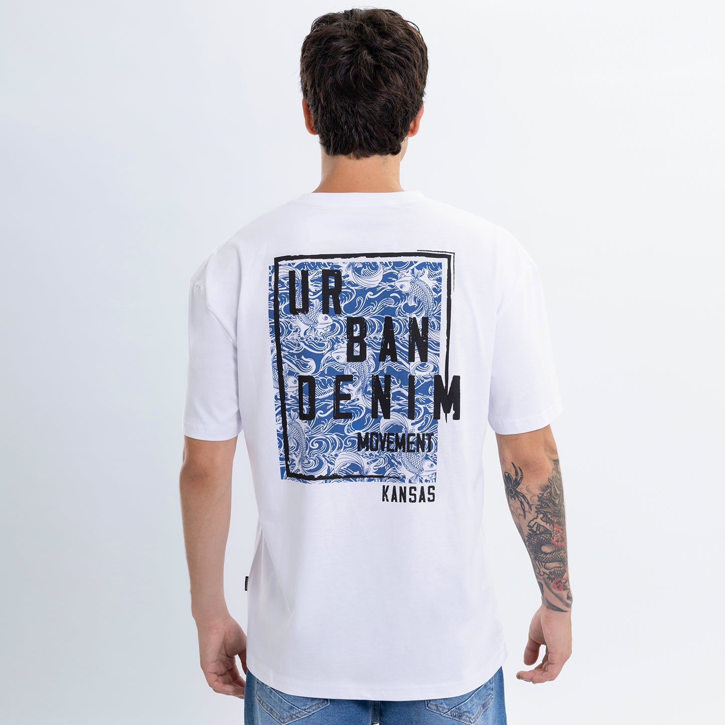 Polo de Caballero Cuello Redondo con Estampado