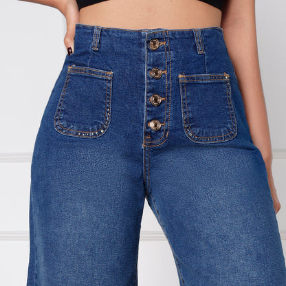 Pantalón Dama Kristen Cintura Culotte 4 Botones