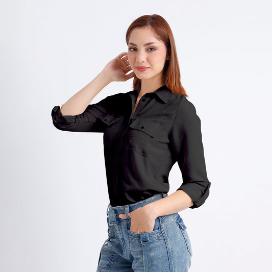 Blusa Dama Paula Negro