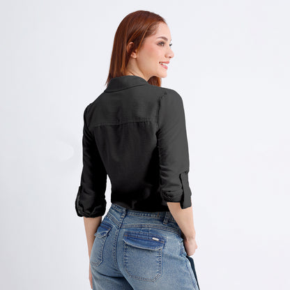 Blusa Dama Paula Negro