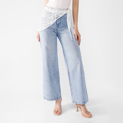 Pantalón Violeta Cintura Wide Leg