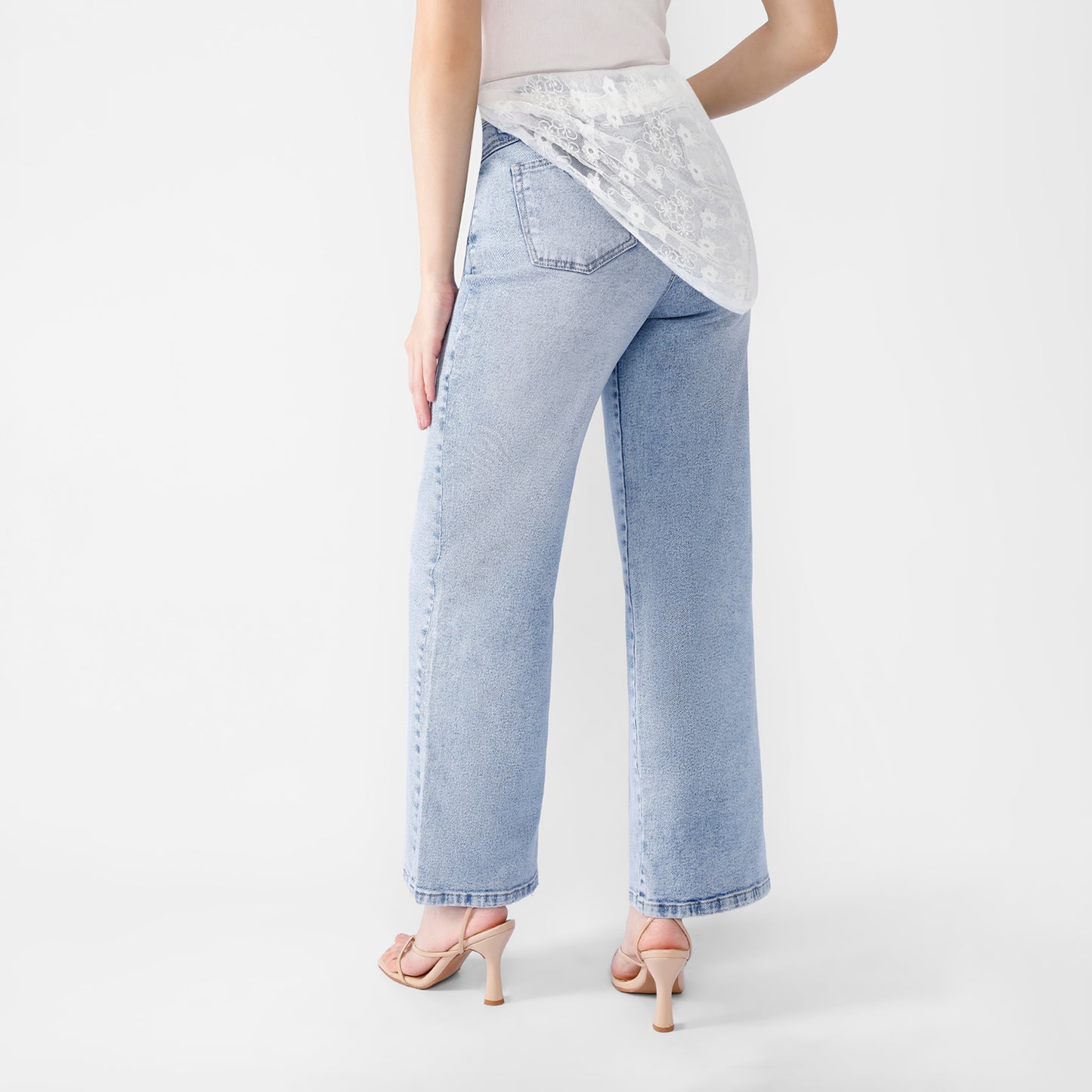 Pantalón Violeta Cintura Wide Leg