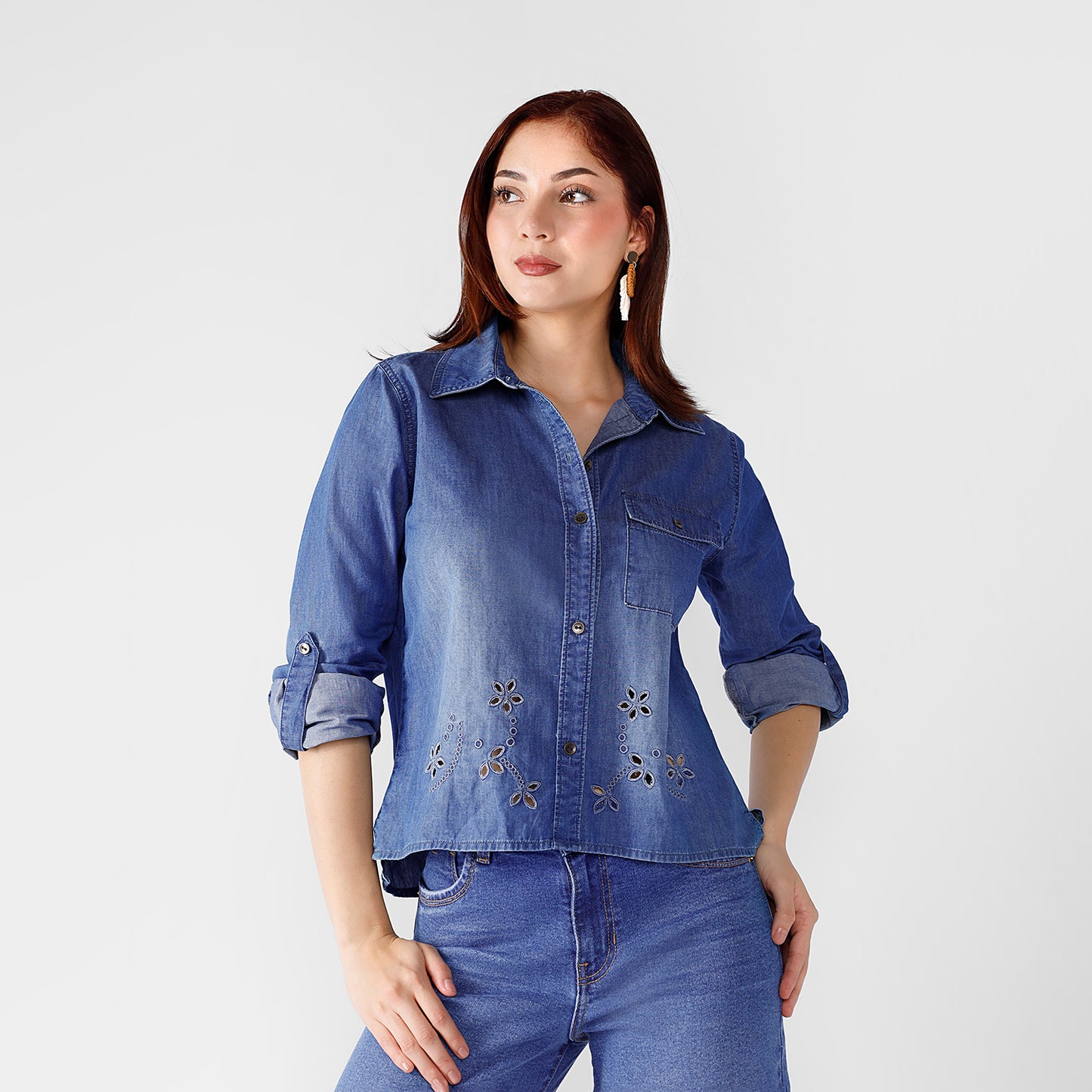 Blusa Dama Annie Manga Larga