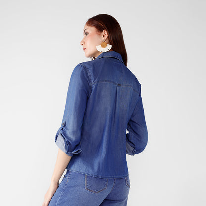 Blusa Dama Annie Manga Larga