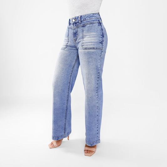 Pantalón Jean Bonnie Cintura Wide Leg