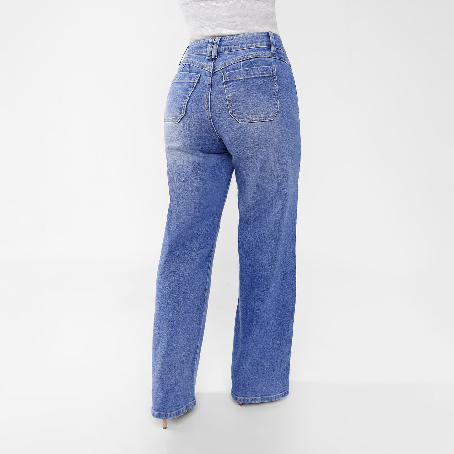 Pantalón Jean Adele Cintura Wide Leg