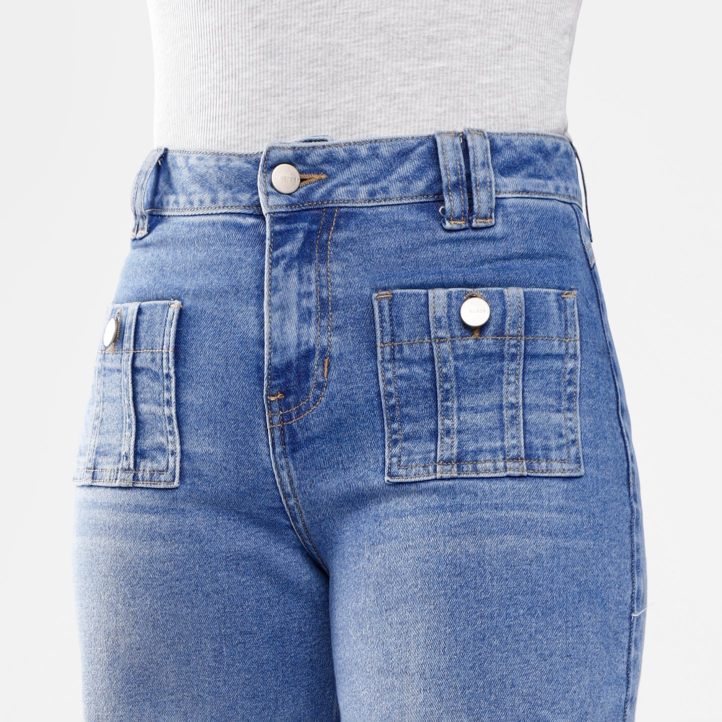 Pantalón Jean Adele Cintura Wide Leg