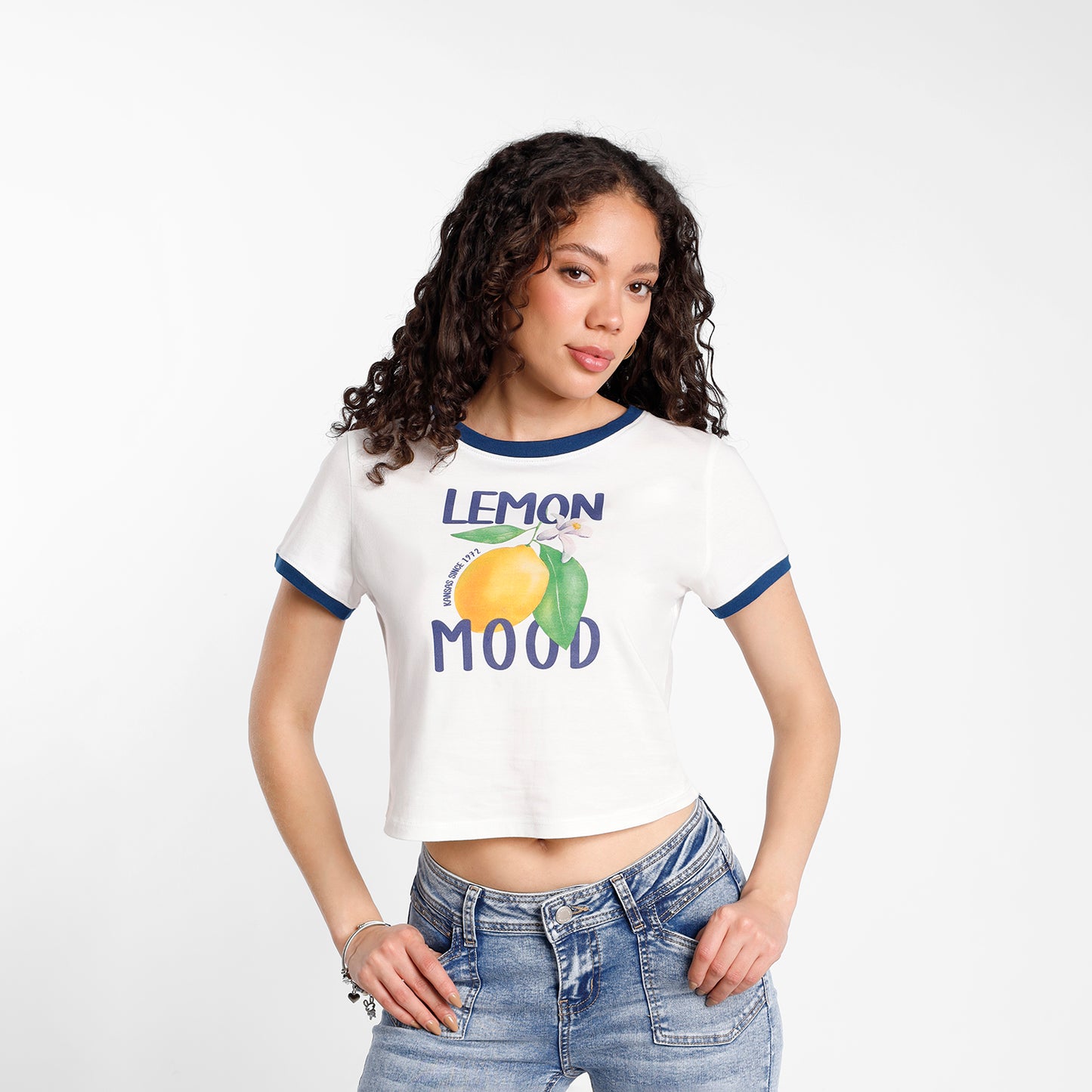 Polo Lary Crop - Acero