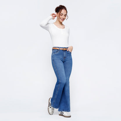 Pantalón Jean Jerez Cintura Flare (Sirena)