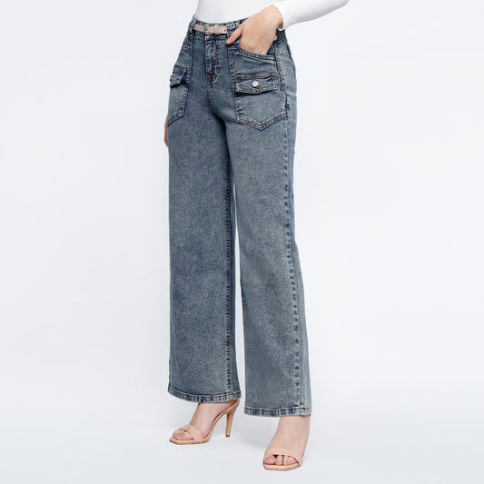 Pantalón Raquel Wide Leg con Correa