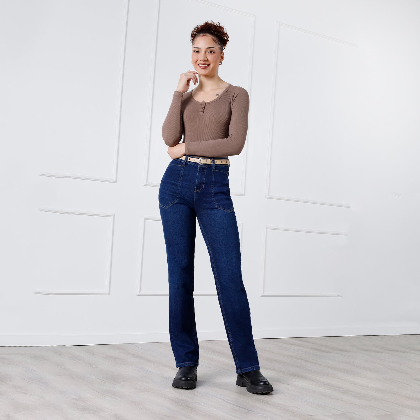 Pantalon Dama Stefy Recto con Correa