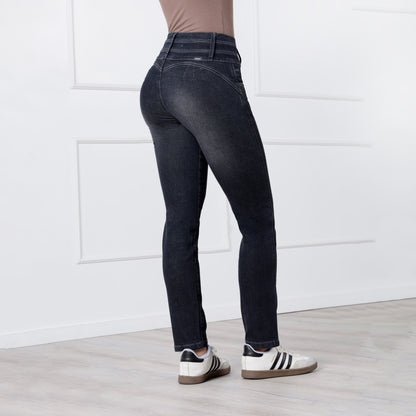 Jean Push Up de Tiro Alto para Mujer