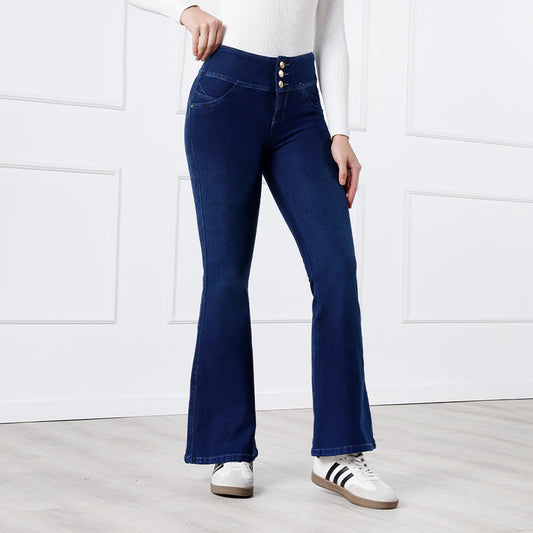 Pantalón French Terry Valeria Cintura Flare 3 Botones