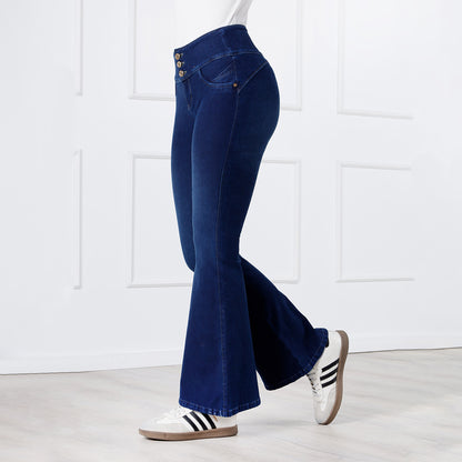 Pantalón French Terry Valeria Cintura Flare 3 Botones