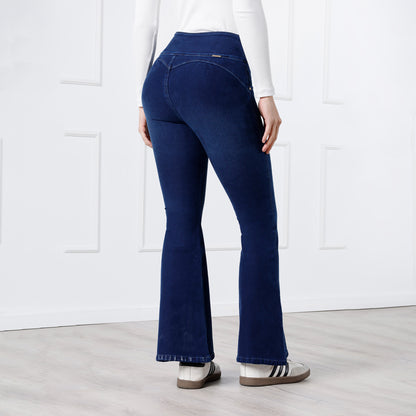 Pantalón French Terry Valeria Cintura Flare 3 Botones