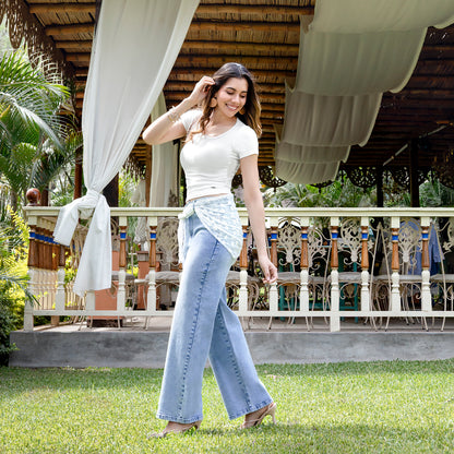 Pantalón Violeta Cintura Wide Leg