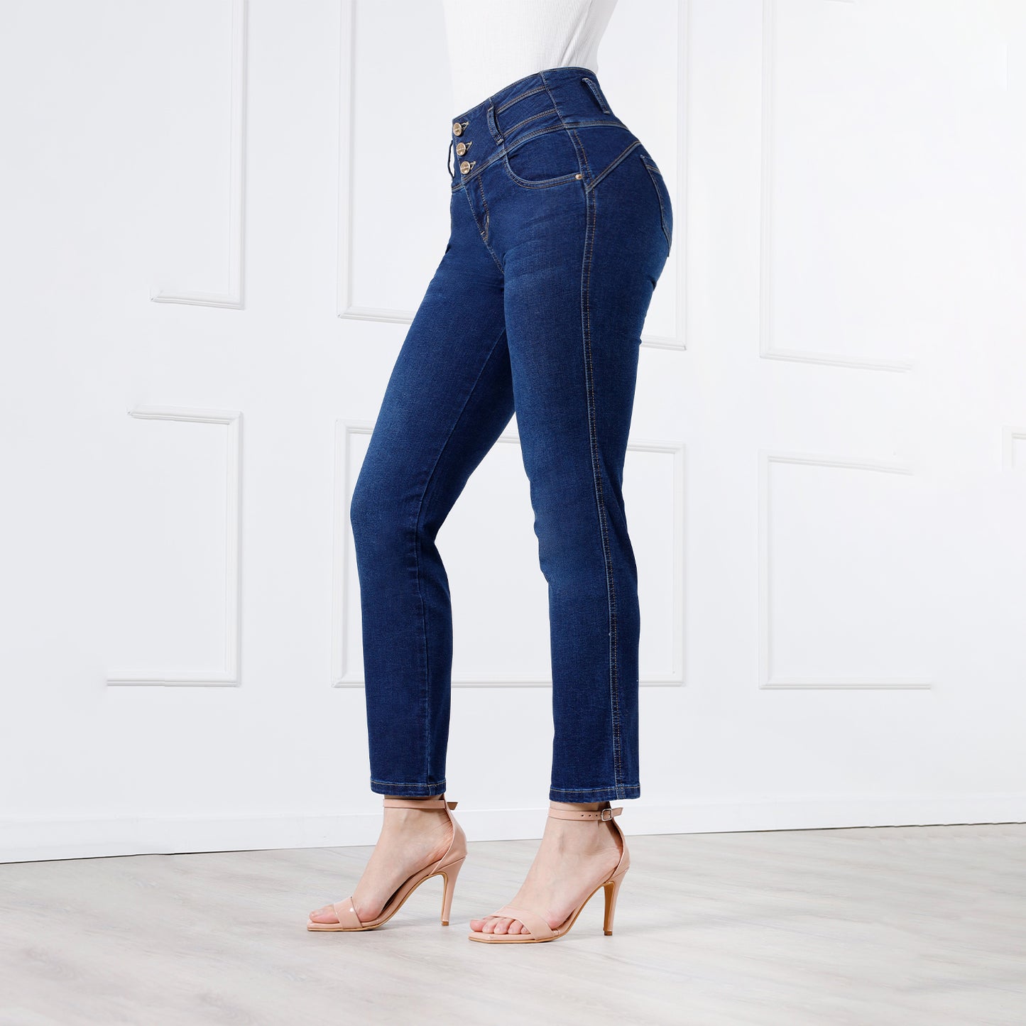 Pantalón Jean Recto Push Up Melanny