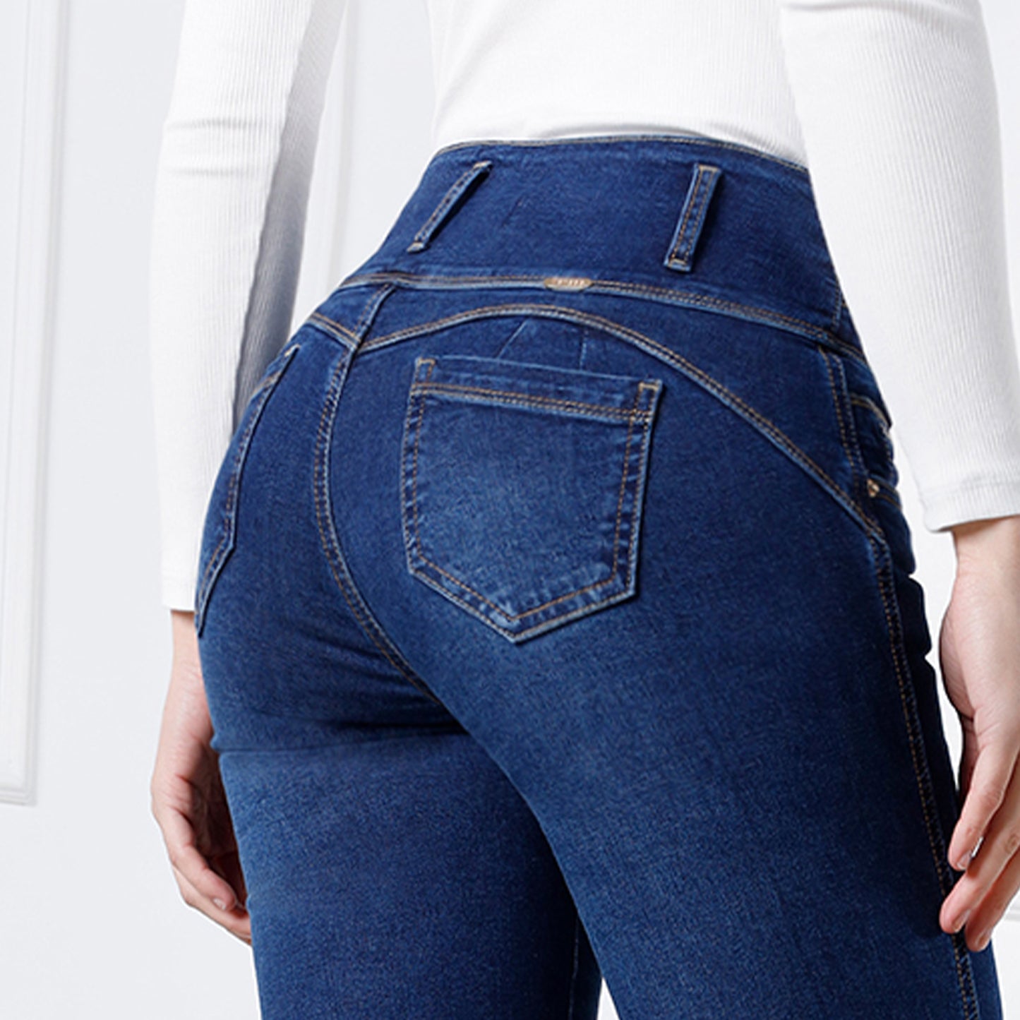 Pantalón Jean Recto Push Up Melanny