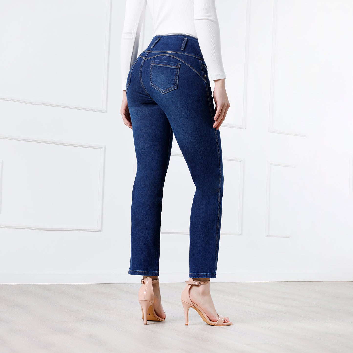 Pantalón Jean Recto Push Up Melanny