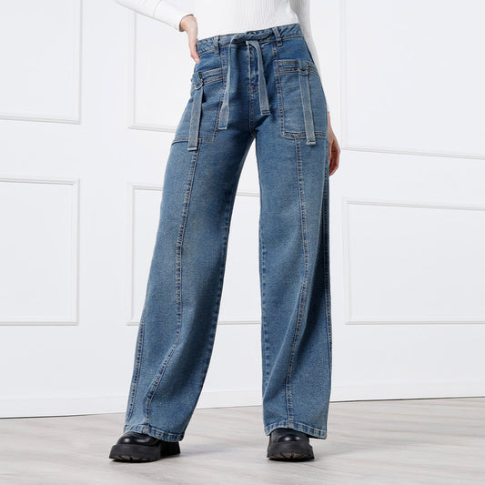Pantalón Jean África Cintura Wide Leg