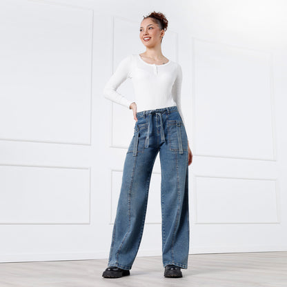 Pantalón Jean África Cintura Wide Leg