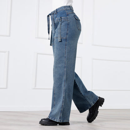 Pantalón Jean África Cintura Wide Leg